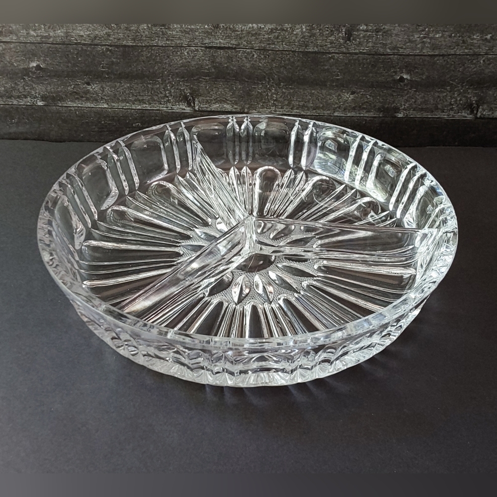 VINTAGE 3-PART SERVING Dish / 8"-inch dia